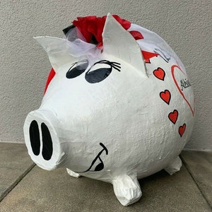 Spaarpot XXL bruiloft varken geld cadeau brievenbus kaart doos doos voor geld bruiloft auto huwelijkscadeau geschenken doos bruiloft