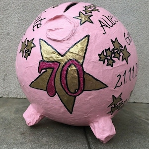 Spaarpot XXL 70 verjaardagsgeld cadeaukaartdoos varken geluksvarken varken brievenbus envelopdoos geldcadeaudoos voor enveloppen