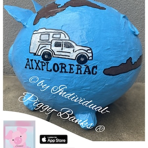 Hucha XXL para autocaravana, fondo de viaje, fondo de vacaciones, regalo de dinero, caja de tarjetas para acampar, caja de letras, caja para sobres, caja de regalo para dinero