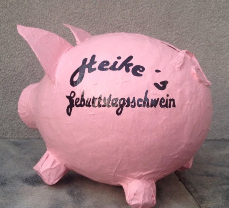 Sparschwein XXL Geldgeschenk 30.Geburtstag Briefbox Kartenbox Box für Umschläge Bild 1