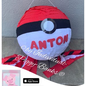Pinata Pokeball Schlagpinata Kindergeburtstag Geldgeschenke Box Ball
