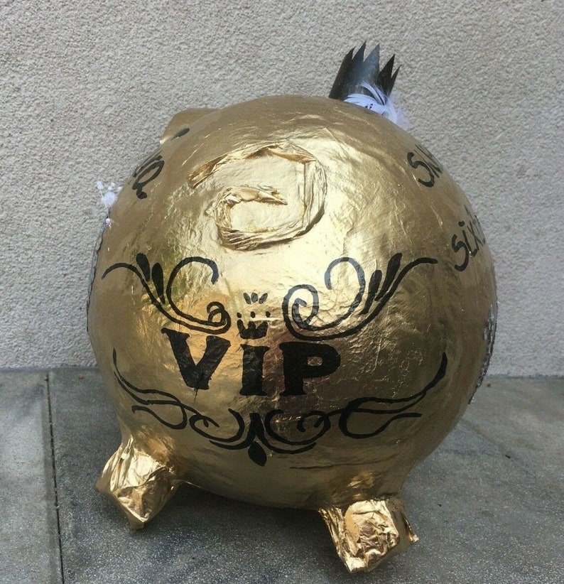 Sparschwein XXL Sweet 16 gold Geschenk 16 Geburtstag Geldgeschenk Kartenbox Bild 2