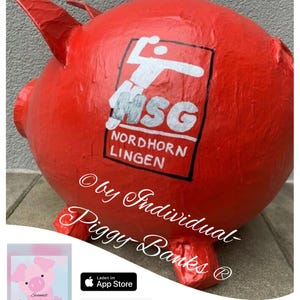 Sparschwein XXL Spendenschwein Handballverein Losbox Spendensau Geldgeschenk Box