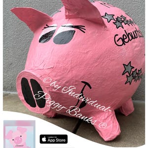 Sparschwein XXL Geburtstagsschwein Geldgeschenk 60 Geburtstag Kartenbox Umschlagbox Briefbox Geldgeschenke Box Unikat Handarbeit