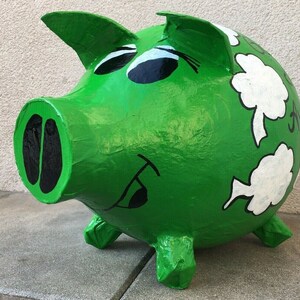 Sparschwein XXL 100. Geburtstag Glücksschwein Kleeblätter Wunscherfüller Geldbox