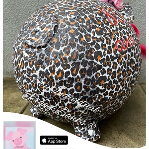 Piggy bank XXL leopard look money gift letter box card box LEOPARD envelope box money gifts box birthday gift gift for the 40th image 6