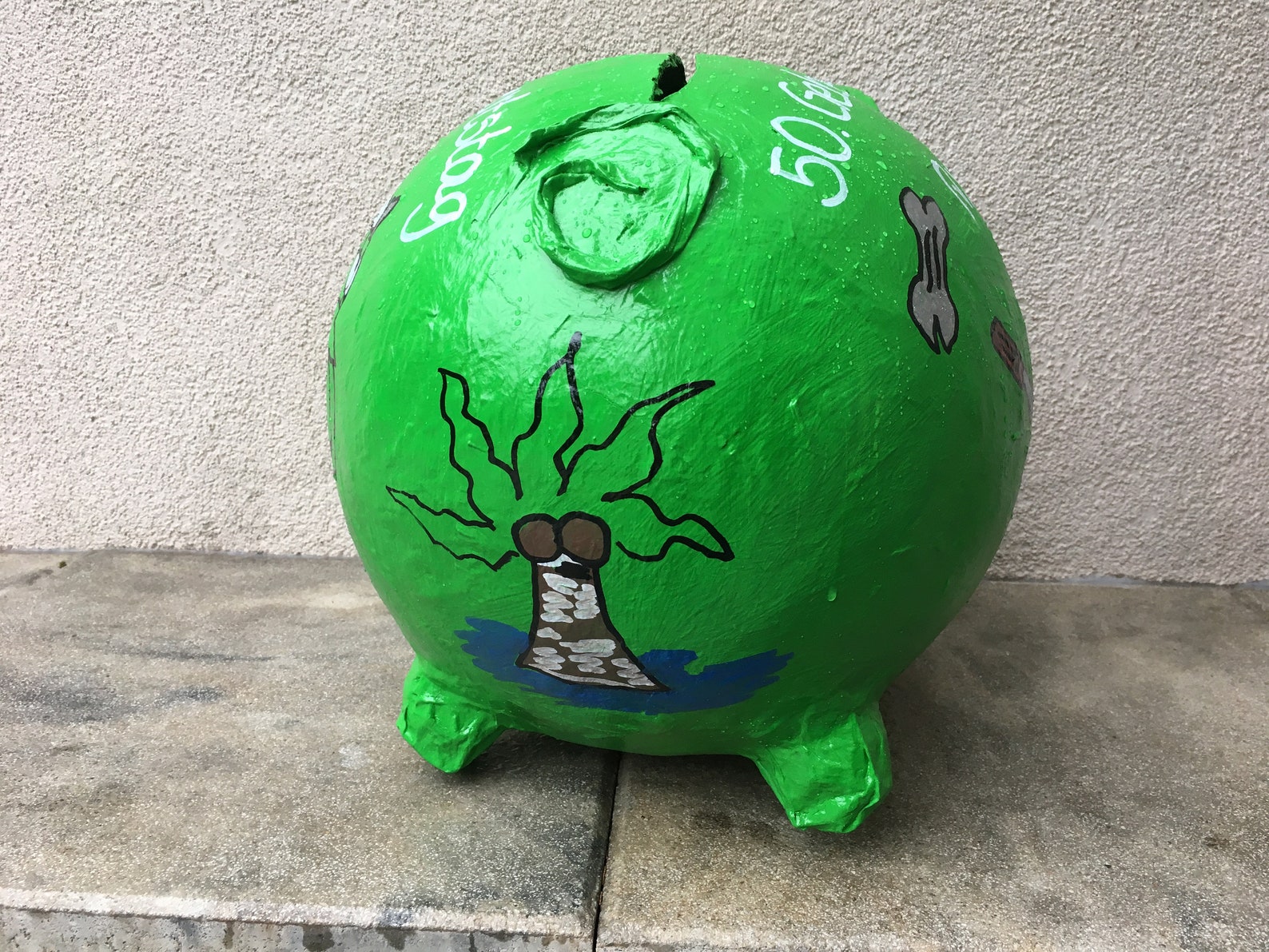 piggy bank xxl 50th birthday money gift card box