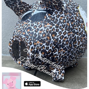Mealheiro XXL Leopardo Animal Print Caixa de cartão de casamento Presente de casamento Dinheiro Presente de casamento