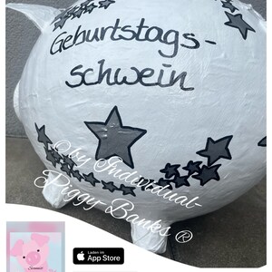 Sparschwein XXL 60. Geburtstag Geldgeschenk Kartenbox Briefbox Geburtstag Geschenk Bild 2