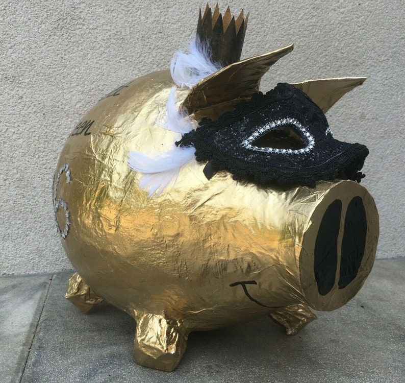 Sparschwein XXL Sweet 16 gold Geschenk 16 Geburtstag Geldgeschenk Kartenbox Bild 8