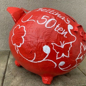 Sparschwein XXL 50. Geburtstag Geschenk Geldgeschenk Briefbox Kartenbox Schwein Bild 8