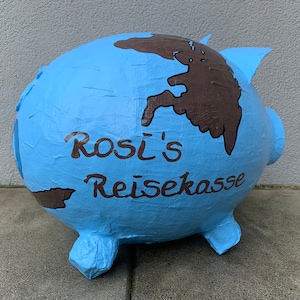 Salvadanaio XXL Globo Fondo Viaggio Fondo Vacanze Soldi Carta Regalo Scatola Lettere