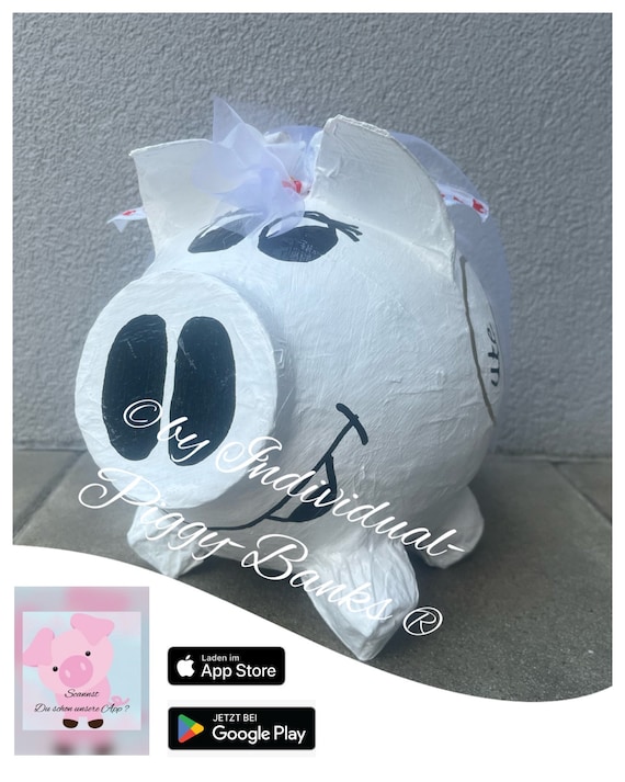 Anik-Shop Salvadanaio per matrimonio, in ceramica, 22 cm, per sposi e sposi, 38