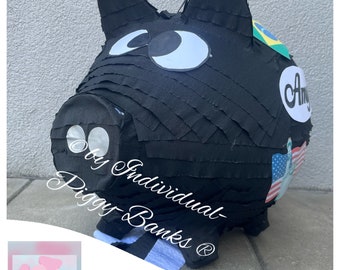 Pinata Schwein XXL Weltreise Geldgeschenk Abschiedsgeschenk Geschenke Box Schlagpinata