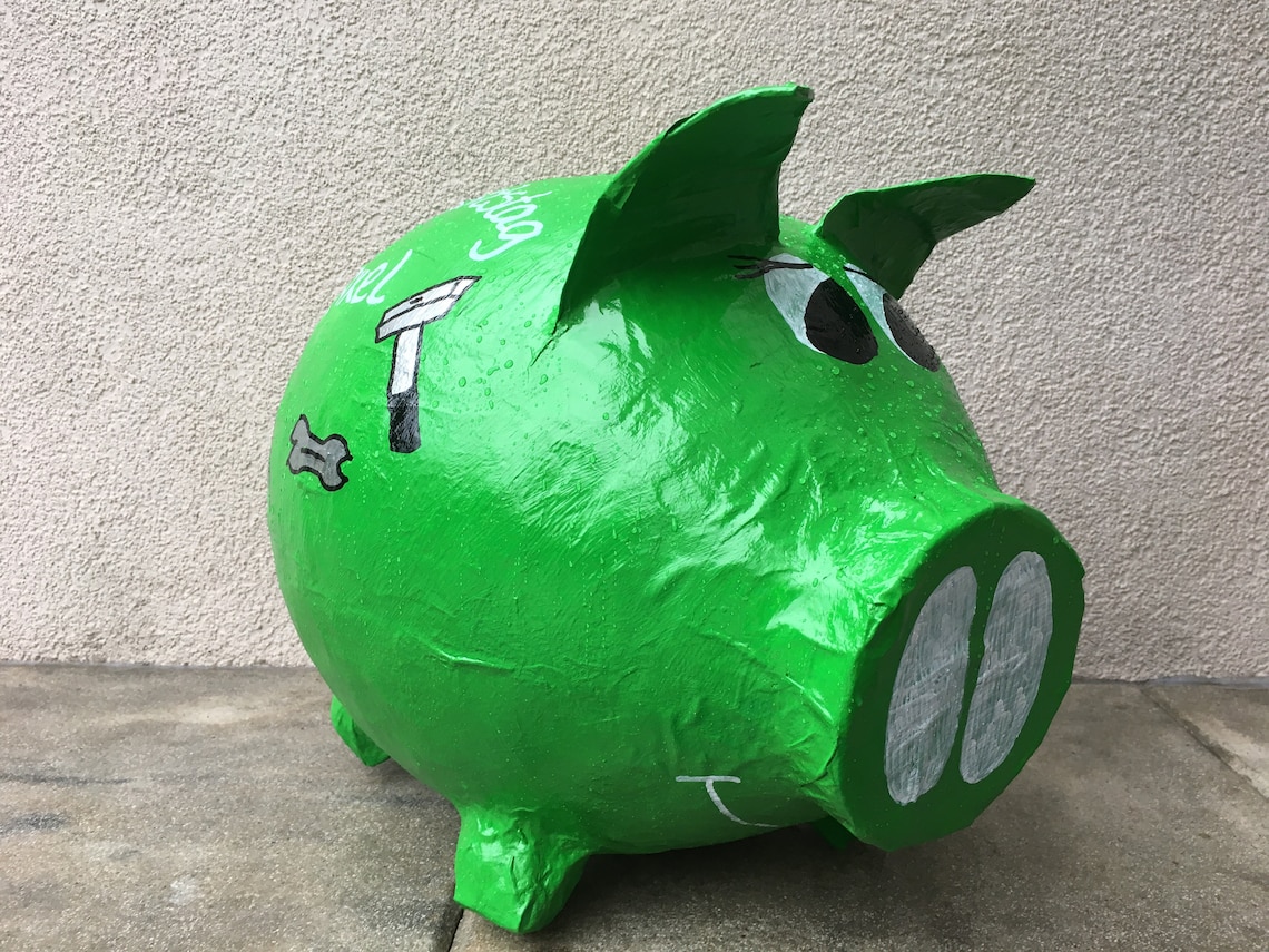 piggy bank xxl 50th birthday money gift card box