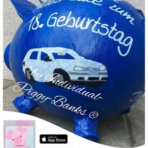 Sparschwein XXL Geschenk 18. Geburtstag Geldgeschenk Kartenbox Kuvertbox