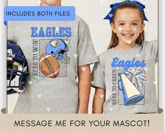 Eagles Mascot PNG: School Spirit Sublimation Design (Digital Download