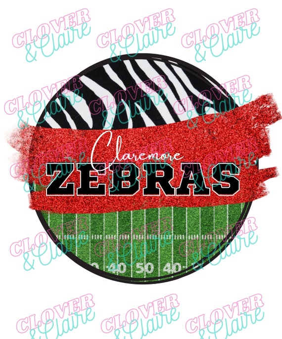 Claremore Zebras Football PNG Clipart Sublimation File Etsy