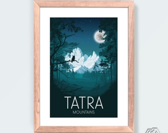 The Tatra Mountains Print - Forest poster - Travel, Tatras, Decoration, Wall Art, Polish Poster