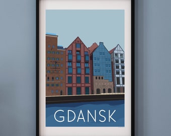 Gdansk Print - Gdansk poster - Travel, Gdansk, Baltic, Decoration, Wall Art