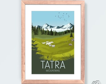 The Tatra Mountains Print - Forest poster - Travel, Tatras, Decoration, Wall Art, Polish Poster