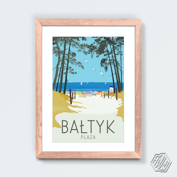 Plakat Bałtyk plaża