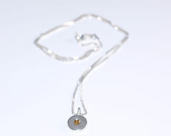 Small and fine! Small citrine pendant with silver chain