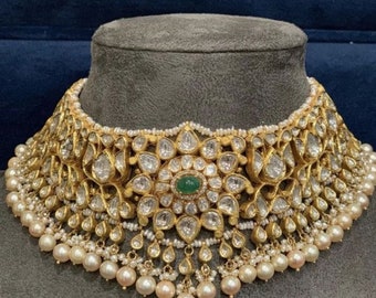 VeroniQ Trends-Deepika Style Bridal Choker Necklace in Handmade Kundan-Alia Bhat-Indian Jewelry-Wedding-USA-UK-Canada-Europe-Indian-Bridal