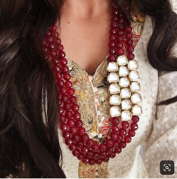 Veroniq Trends-designer Multistrand Necklace in Faux Gemstones and