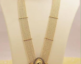 VeroniQ Trends- Designer Rani Haar Style in Kundan/Polki Necklace Set very High Quality -D37-Bridal,Wedding,Engagement