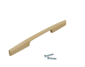 Wooden Handles Oak wood Cabinet Pull U-0916 Modern kitchen Handles Contemporary Drawer Handle