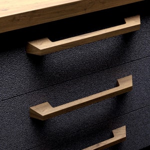 Solid wood cabinet handles | furniture handles |Set Ash Cabinet Pull | Wooden Handle U-0914 | Modern kitchen hardware