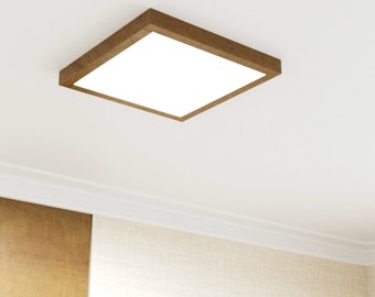 HOKKAIDO LED ceiling lamp made of Natural Wooden Interior Art Design