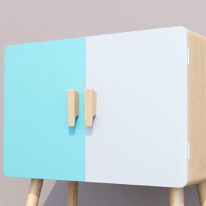 Holzknopf OSLO, kleiner Griff im skandinavischen Stil, perfekt für Ikea Möbel, Naturholz