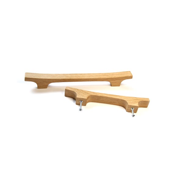Lot De Poignées En Bois Vintage PB - Simple Trou, Occasion