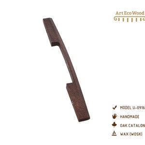 Graceful wooden handles U-0916 Oak Catalonia wood Cabinet Pull Modern kitchen Handles Contemporary Drawer Handle.