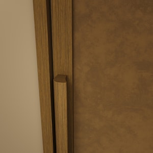 Tirador de puerta Kochi Oak – Manija de madera maciza, Manija de puerta de roble hecha a mano, Herrajes de madera modernos para puertas