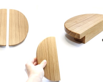 Handles for internal doors | Knobs| Drawer Pulls | Wardrobe Door | Cabinet Handles Knobs  D-2010C natural oak, set of 2 pcs