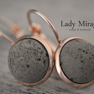 BESTSELLER Concrete Earring Rose Gold image 1