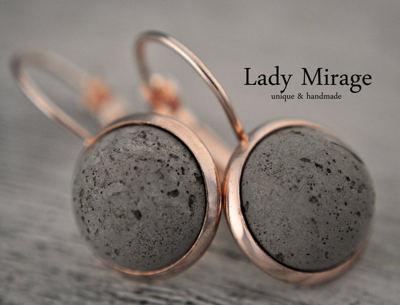 BESTSELLER Concrete Earring Rose Gold image 1