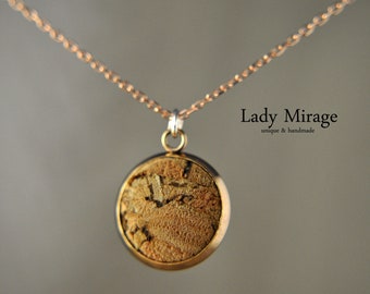 Natural Cork Necklace  -Rose Gold-