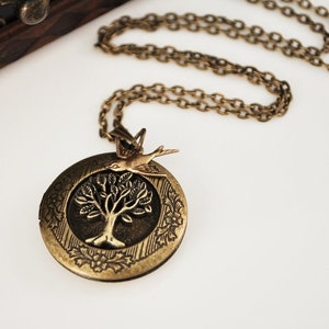 Life Tree Photo Locket Necklace afbeelding 2