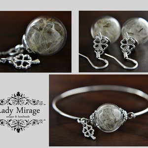 SPECIAL OFFER Real Dandelion Jewelry Set image 1