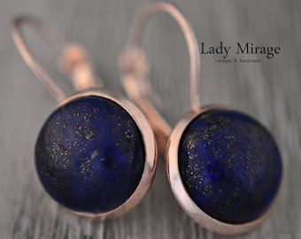 BESTSELLER Lapis Lazuli  Earring Rose Gold