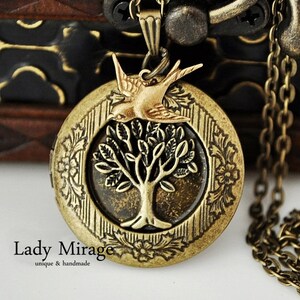 Life Tree Photo Locket Necklace afbeelding 1