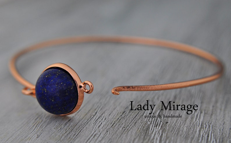 BESTSELLER Lapis Lazuli Bangle Rose Gold immagine 2