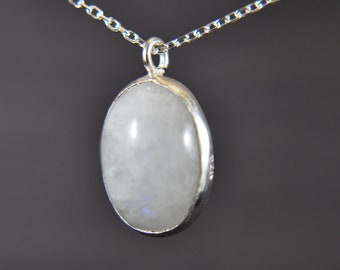 Moonstone - 925 sterling silver necklace