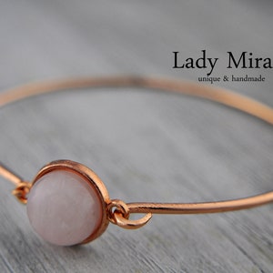 BESTSELLER Rose Quartz Bangle Rose Gold afbeelding 2