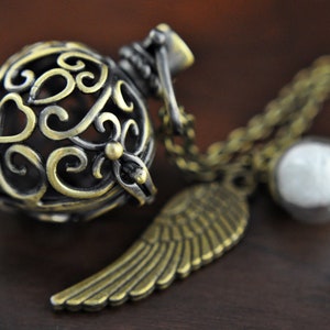 Real Feather Angel Caller Necklace imagen 1