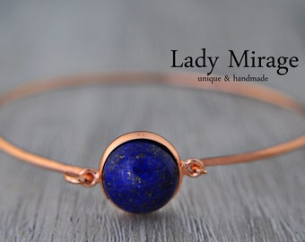 BESTSELLER Lapis Lazuli Bangle -Rose Gold -